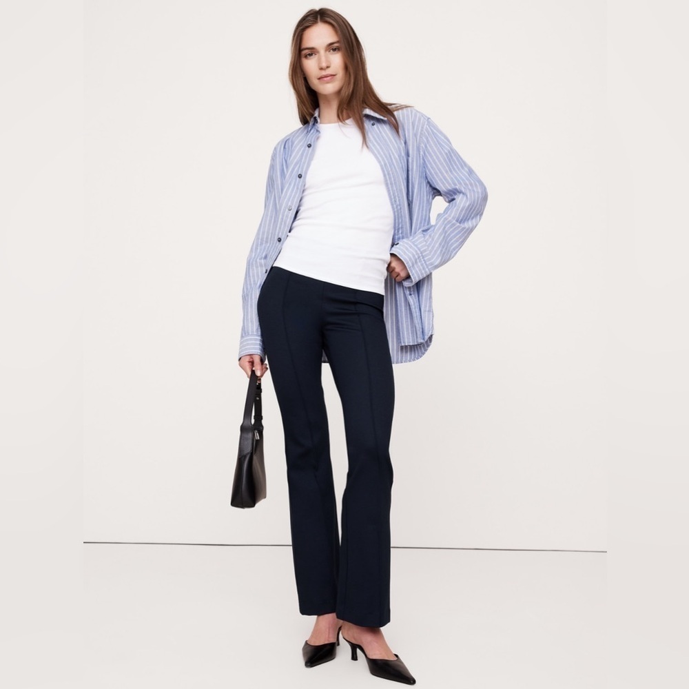 NWT! Banana Republic Navy Flare Everywhere Ponte Pant